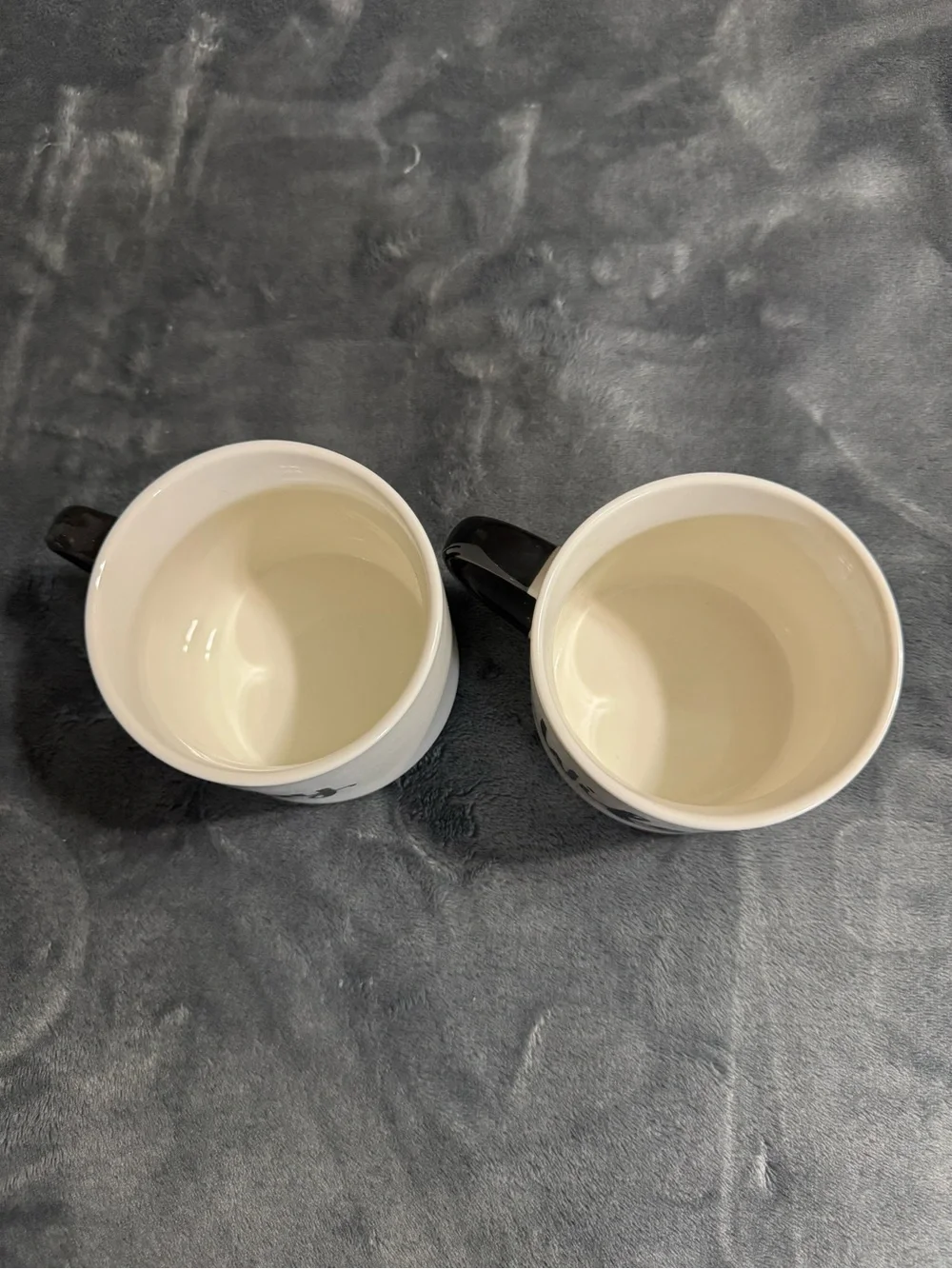 Threshold Hubby & Wifey Porcelain Coffee Cup Mug Set Of 2 Stackable White Black